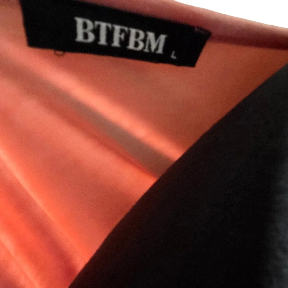 BTFBM Pink Ruched Side Dress Womens L Sleeveless Knit‎ Casual Midi Bodycon
